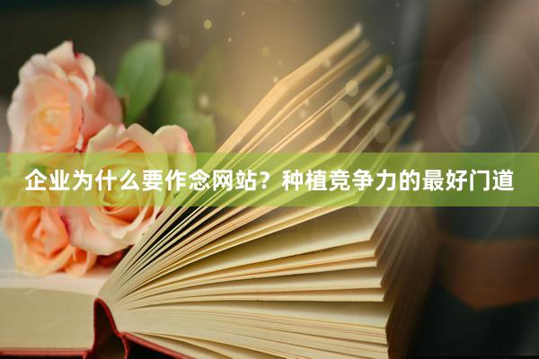 企业为什么要作念网站？种植竞争力的最好门道